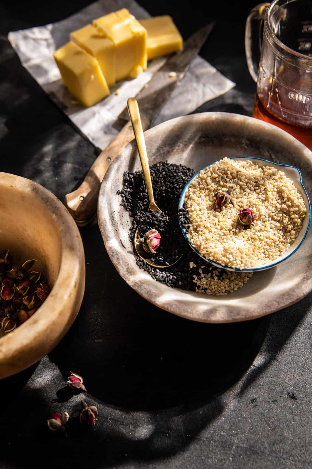 Sesame Gouda Stuffed Naan with Honey | halfbakedharvest.com