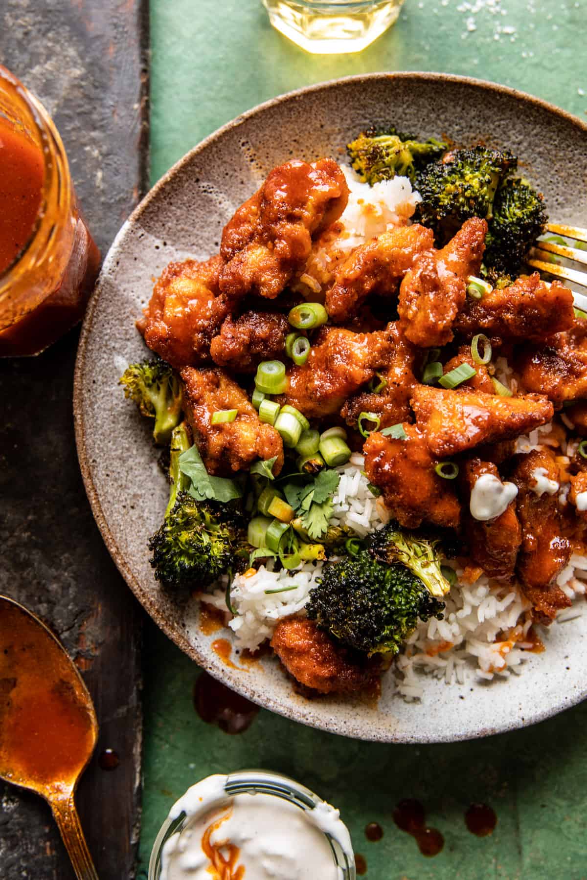 Sheet Pan Honey Buffalo Chicken with Broccoli | halfbakedharvest.com