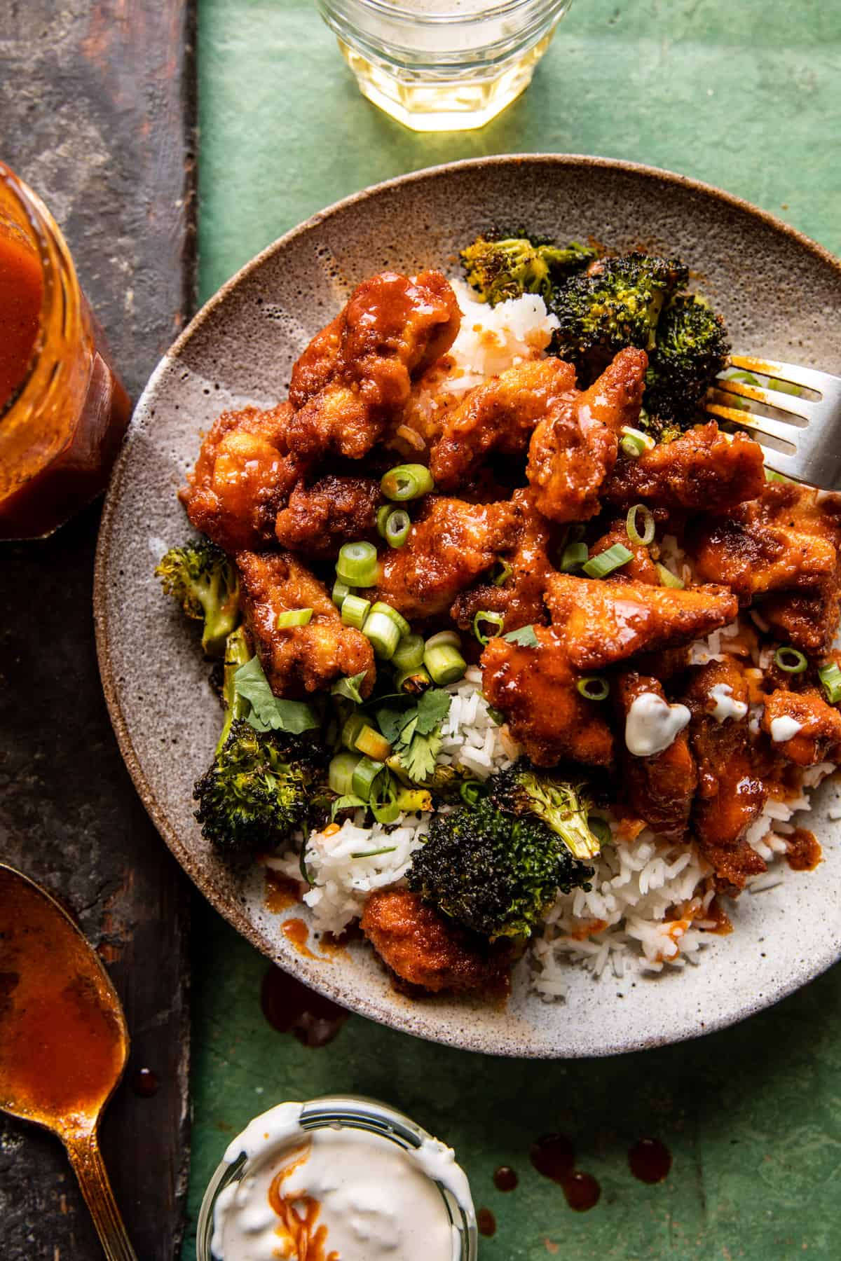 Sheet Pan Honey Buffalo Chicken with Broccoli | halfbakedharvest.com