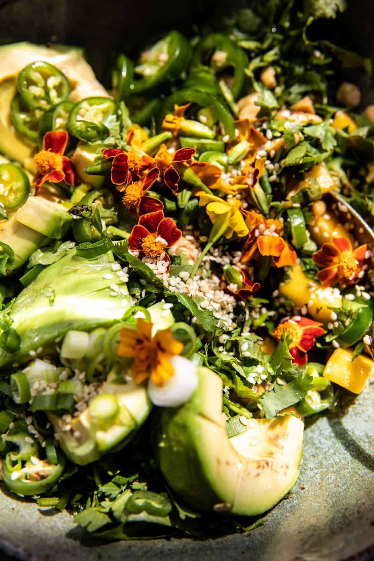 Chili Crisp Salmon Bowl with Avocado Mango Salsa | halfbakedharvest.com