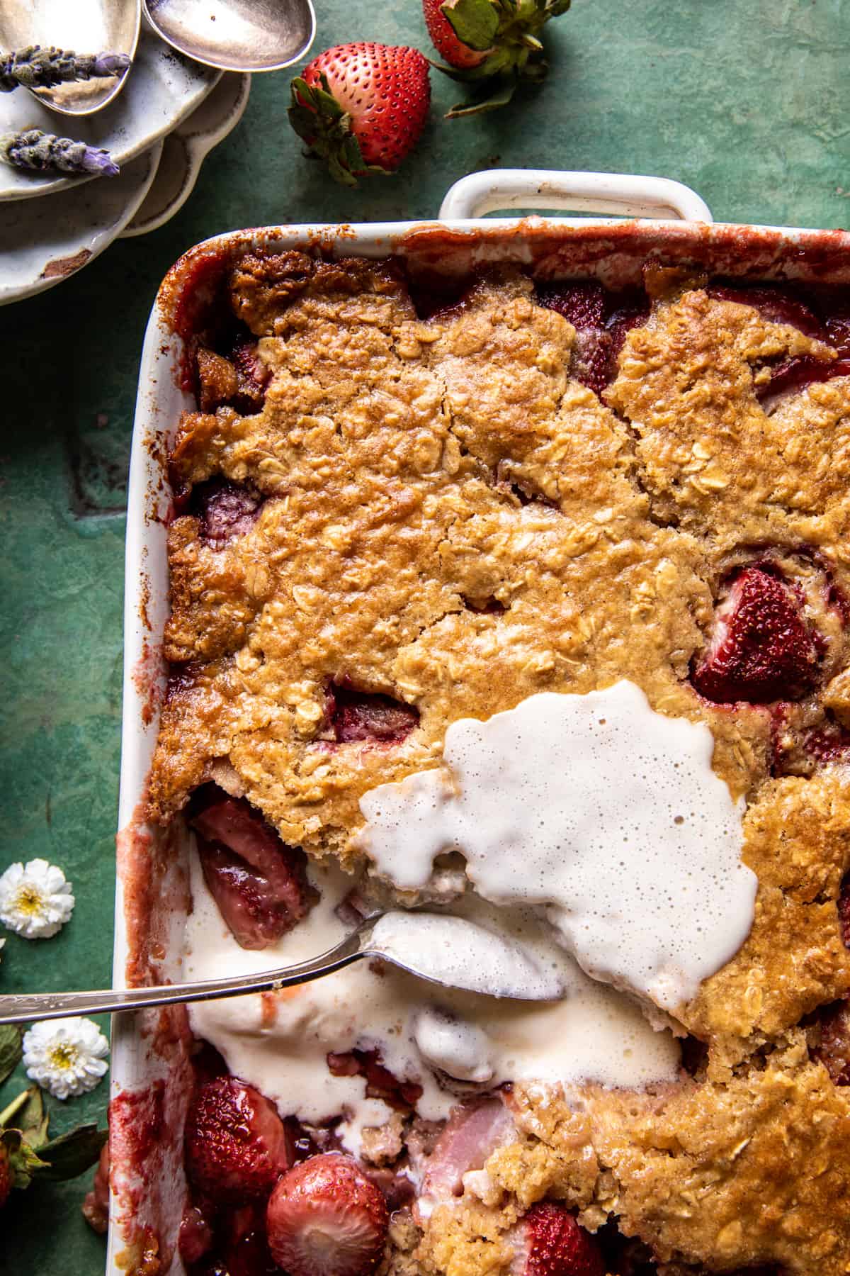 Easy Brown Sugar Strawberry Cobbler. | halfbakedharvest.com