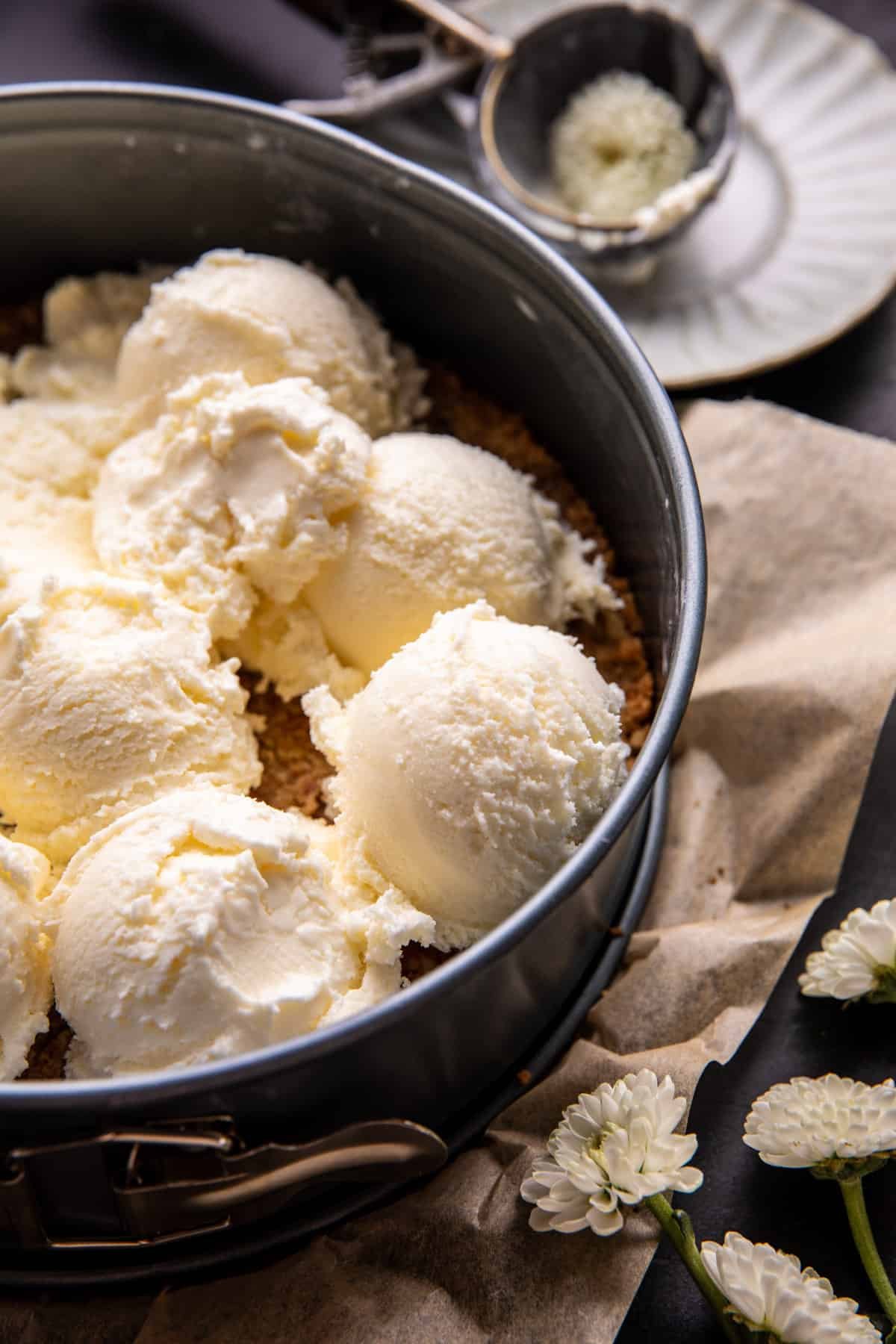 Salty Pretzel Banana Pudding Ice Cream Cake Cake | halfbakedharvest.com