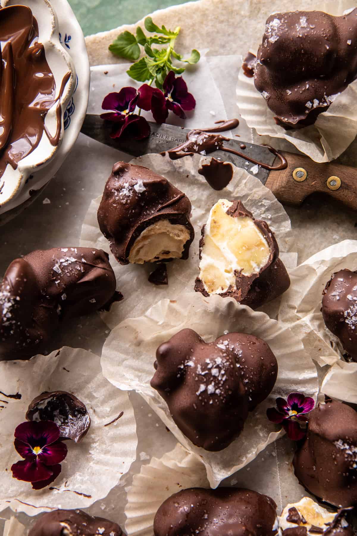 Frozen Chocolate Banana Yogurt Clusters | halfbakedharvest.com