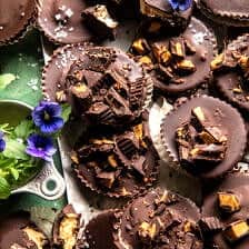 Frozen Chocolate Peanut Butter Yogurt Cups | halfbakedharvest.com