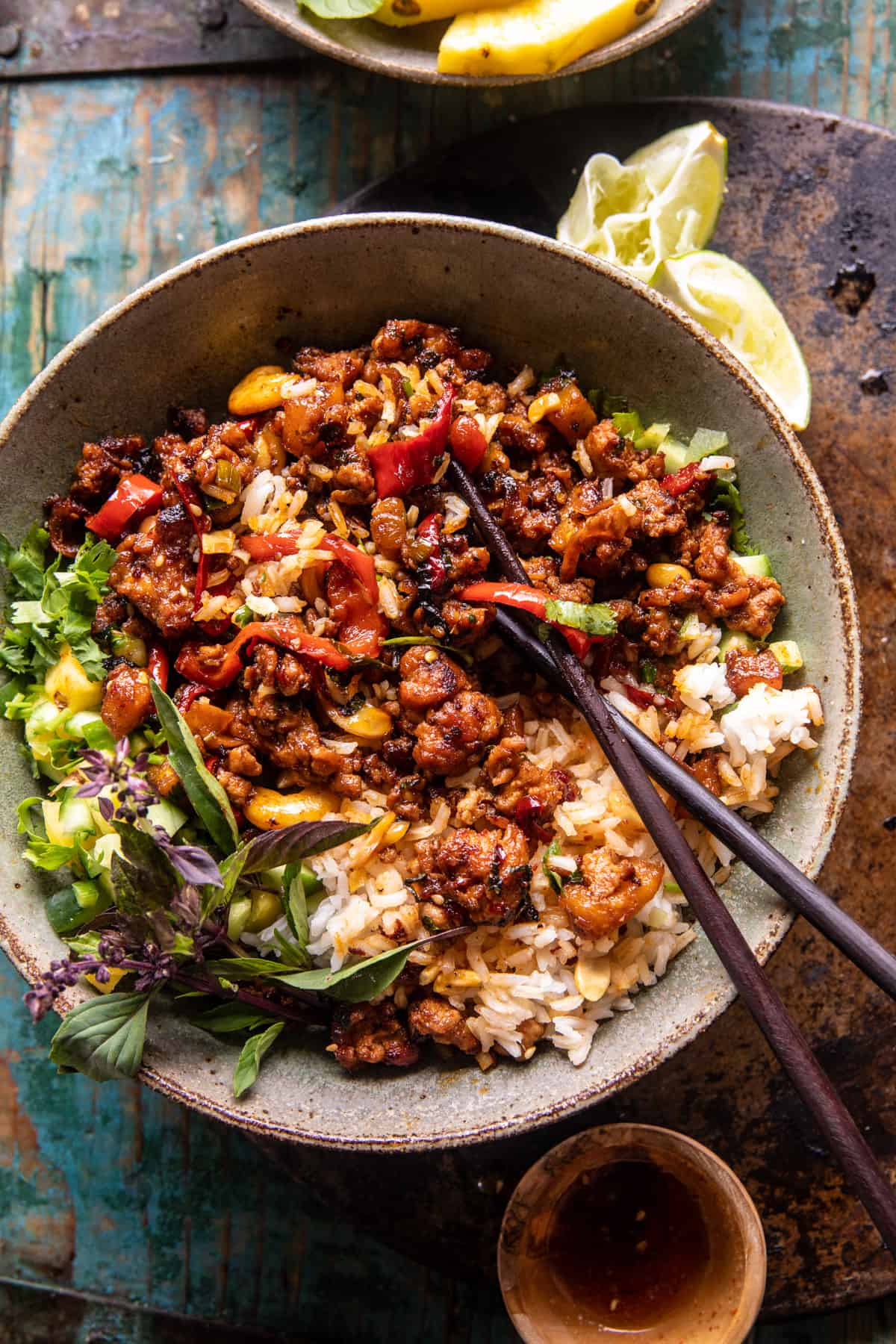 20 Minute Ginger Pineapple Chicken Stir Fry | halfbakedharvest.com