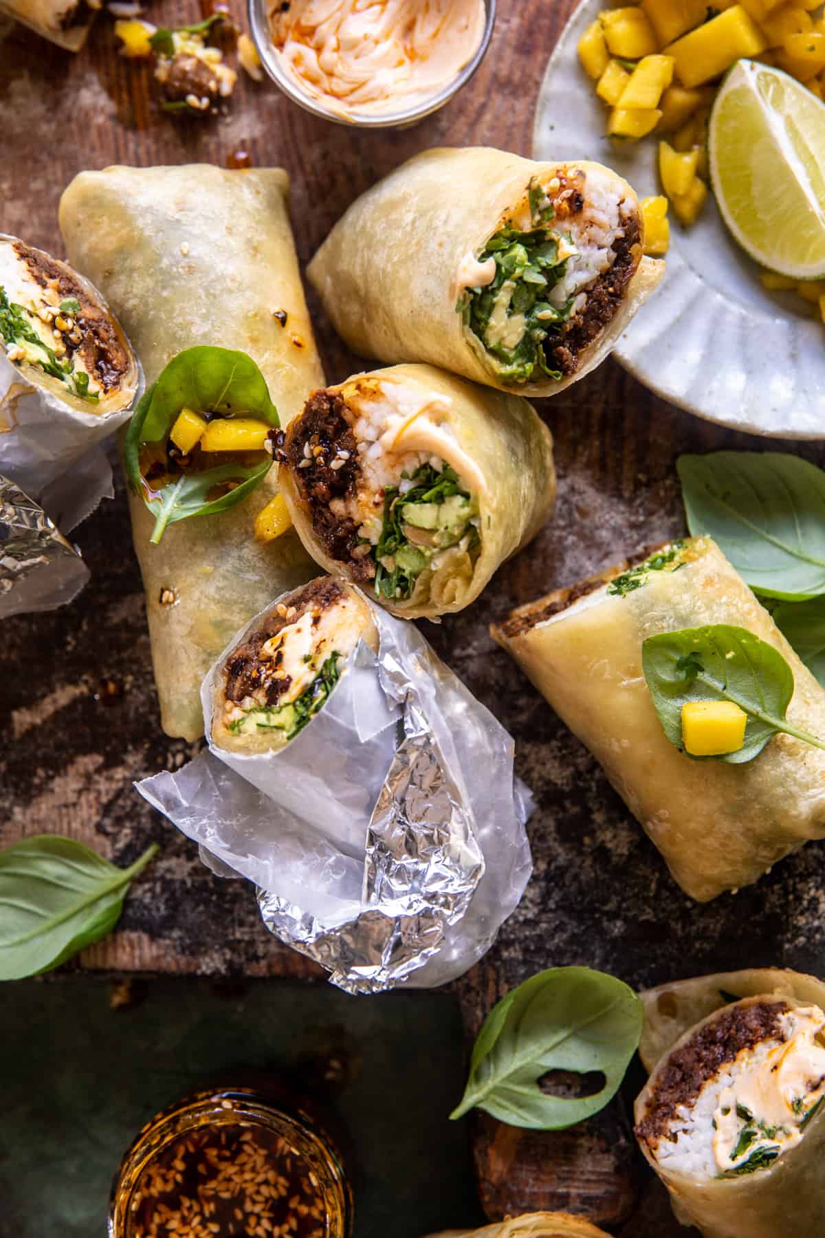 30 Minute Korean Beef and Avocado Rice Rolls | halfbakedharvest.com