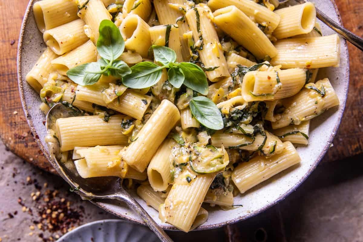 Simplest Zucchini Parmesan Pasta | halfbakedharvest.com