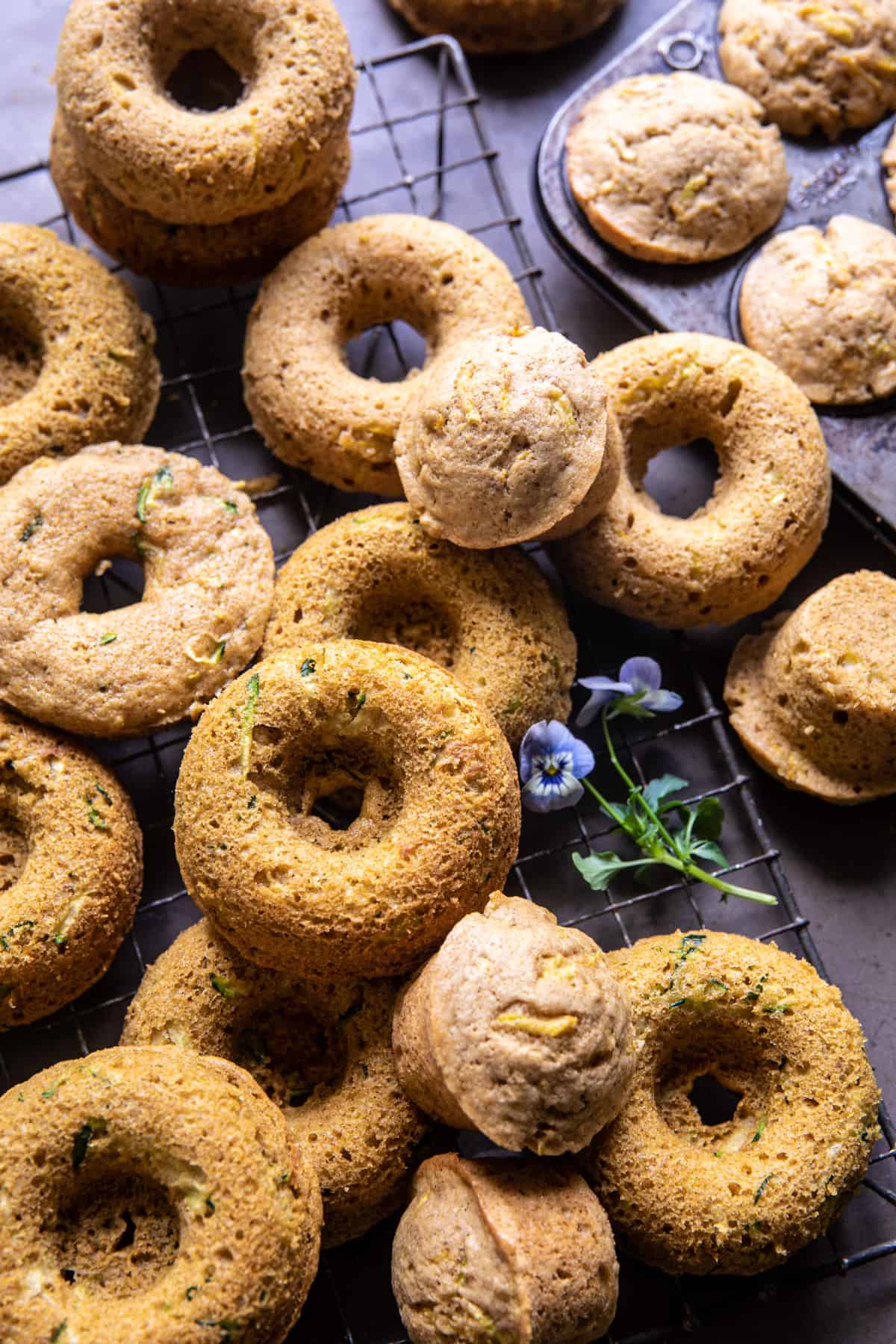 Zucchini Doughnuts with Cinnamon Maple Glaze | halfbakedharvest.com