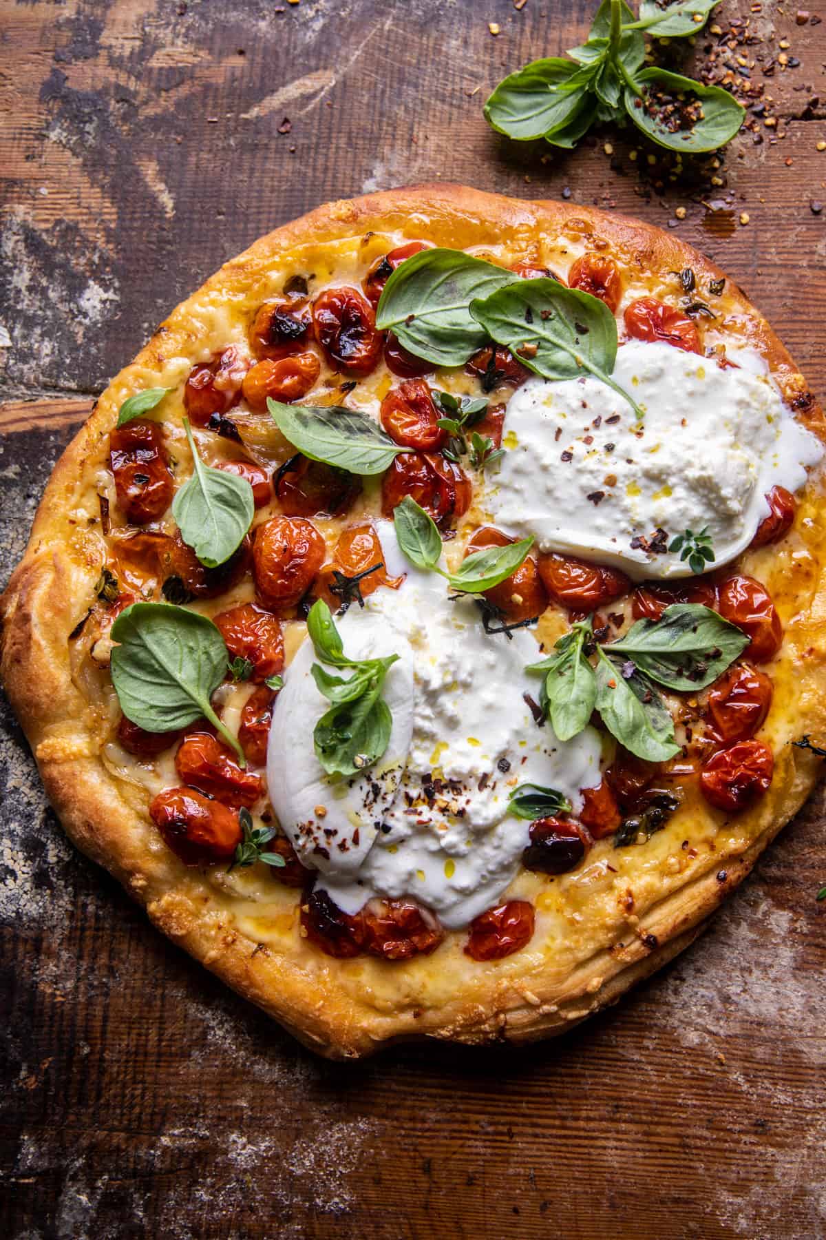 Herb Roasted Cherry Tomato Pizza | halfbakedharvest.com