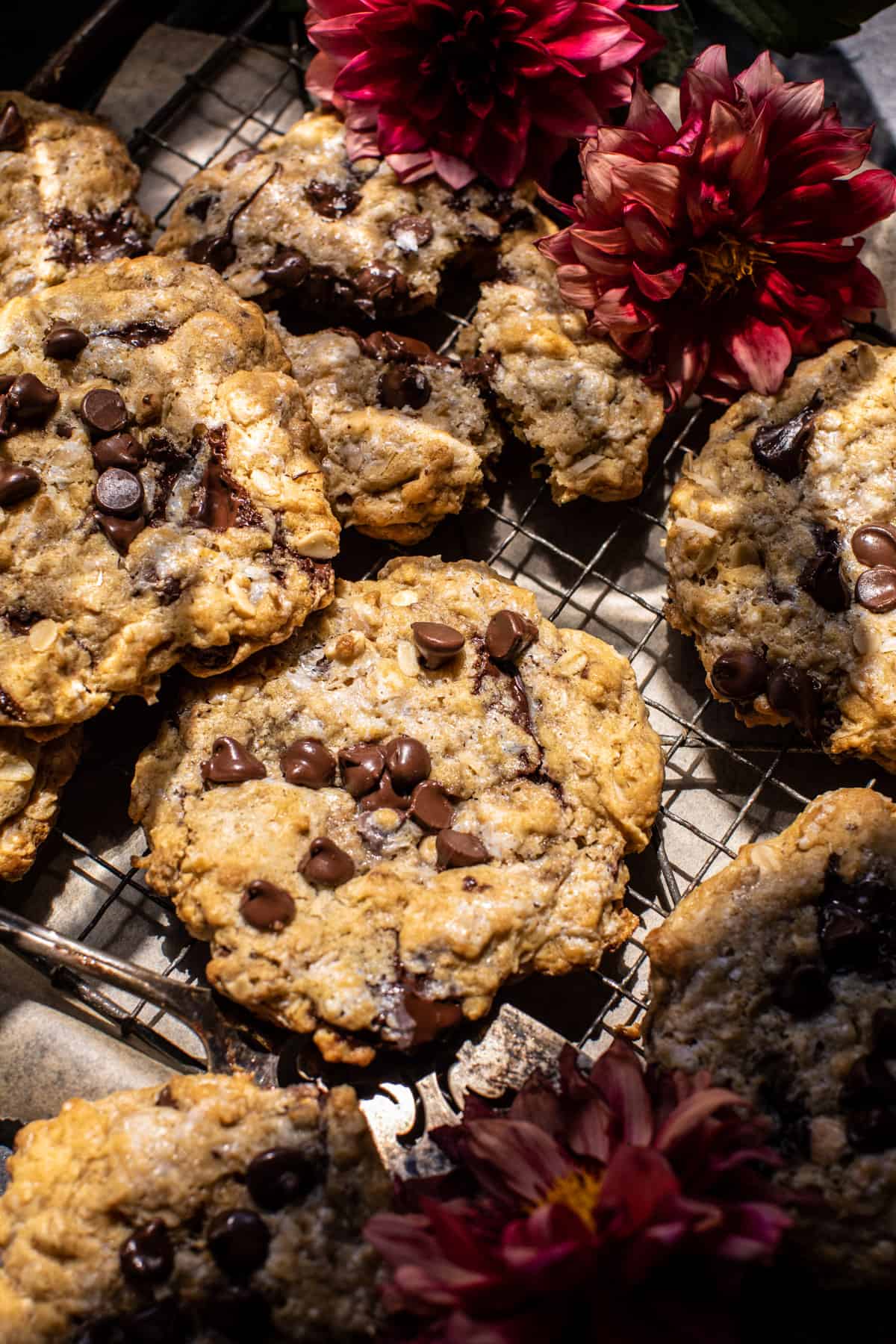 Giant Magic Oatmeal Chocolate Chip Cookies | halfbakedharvest.com