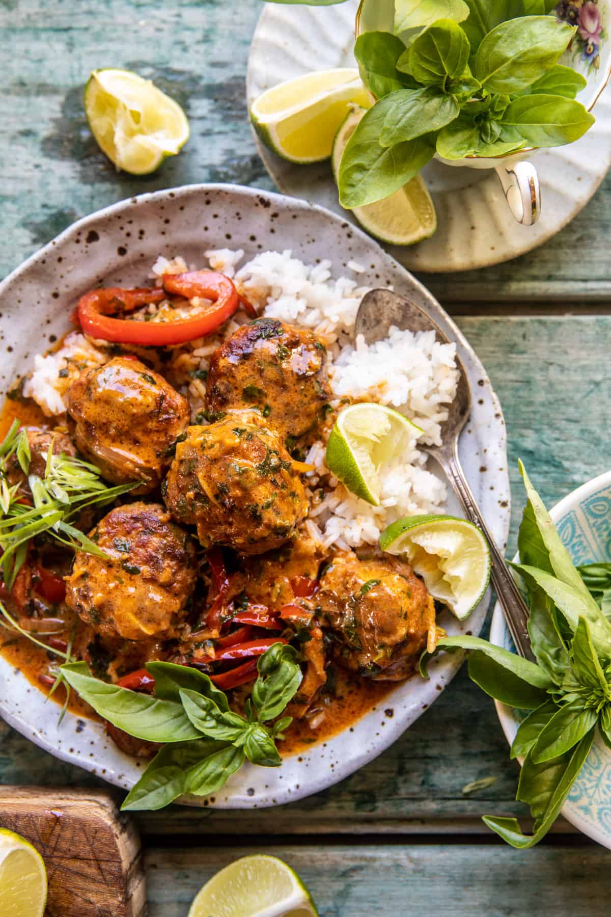Simple Thai Chicken Zucchini Meatball Curry | halfbakedharvest.com