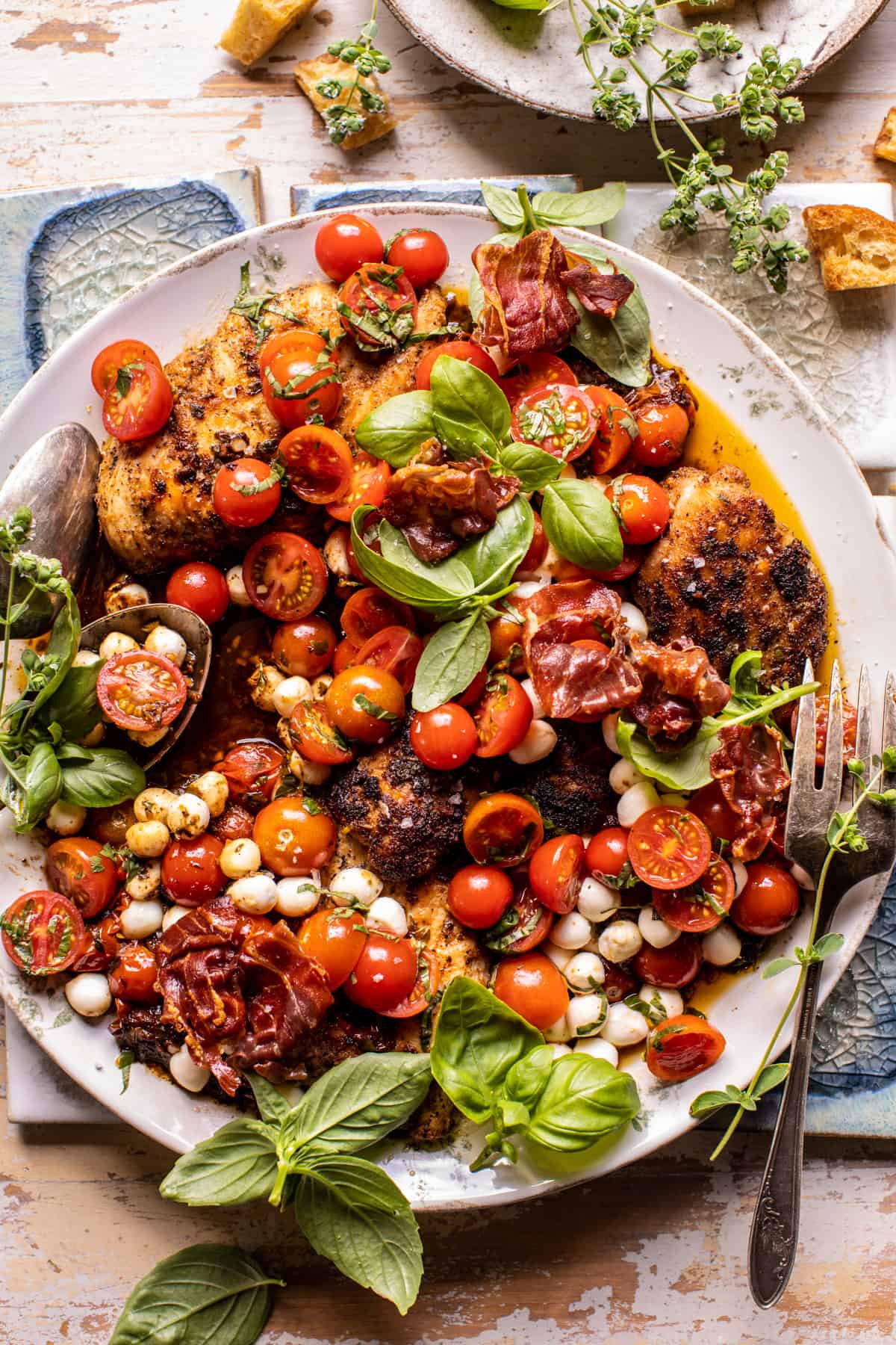 Skillet Caprese Prosciutto Chicken | halfbakedharvest.com