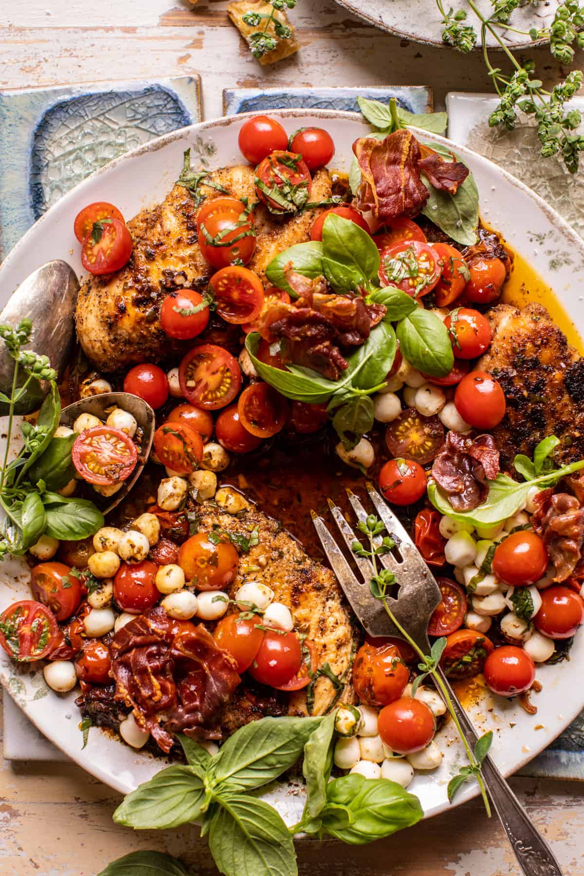 Skillet Caprese Prosciutto Chicken | halfbakedharvest.com