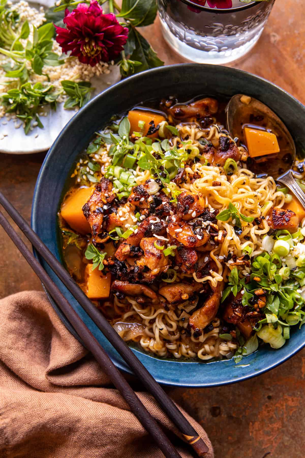 Chili Crisp Chicken Ramen in Ginger Soy Broth | halfbakedharvest.com