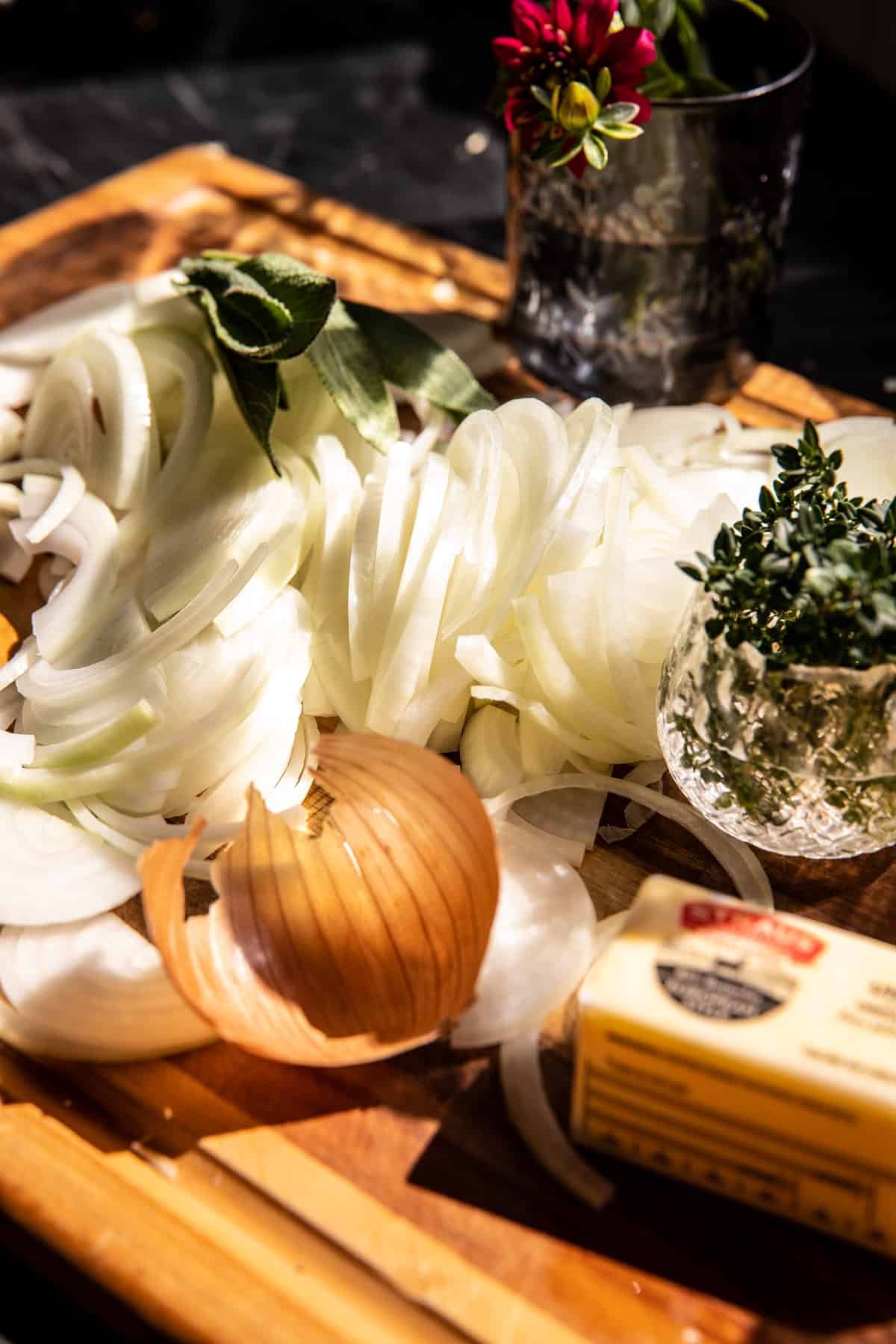 Crockpot Creamy French Onion Chicken and Orzo | halfbakedharest.com
