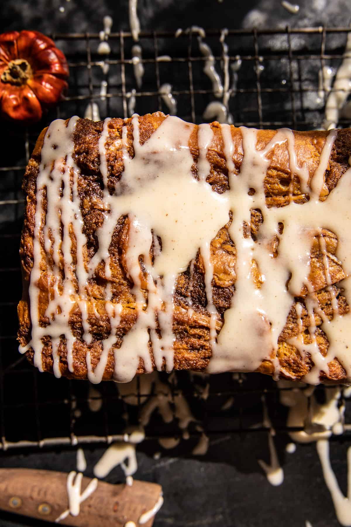 Pumpkin Butter Cinnamon Roll Bread | halfbakedhavrest.com
