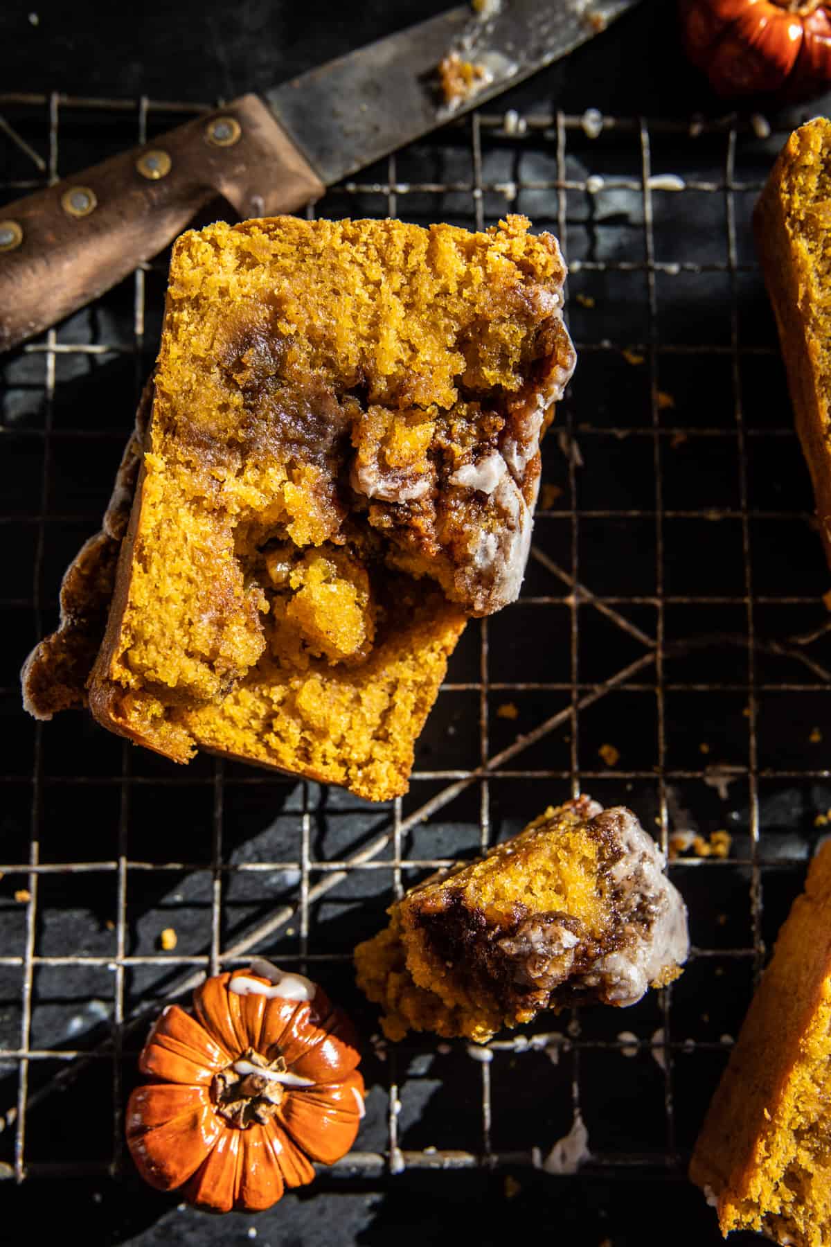 Pumpkin Butter Cinnamon Roll Bread | halfbakedhavrest.com