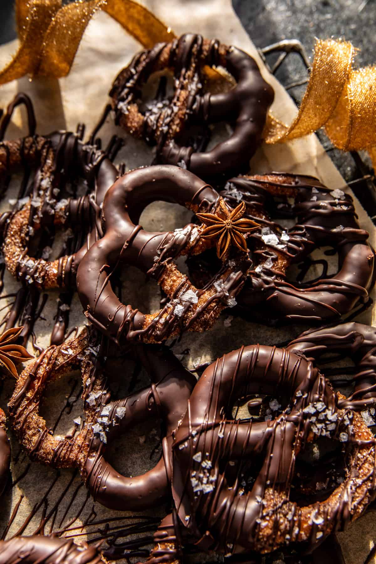 Chocolate Covered Espresso Spiced Pretzels | halfbakedharvest.com