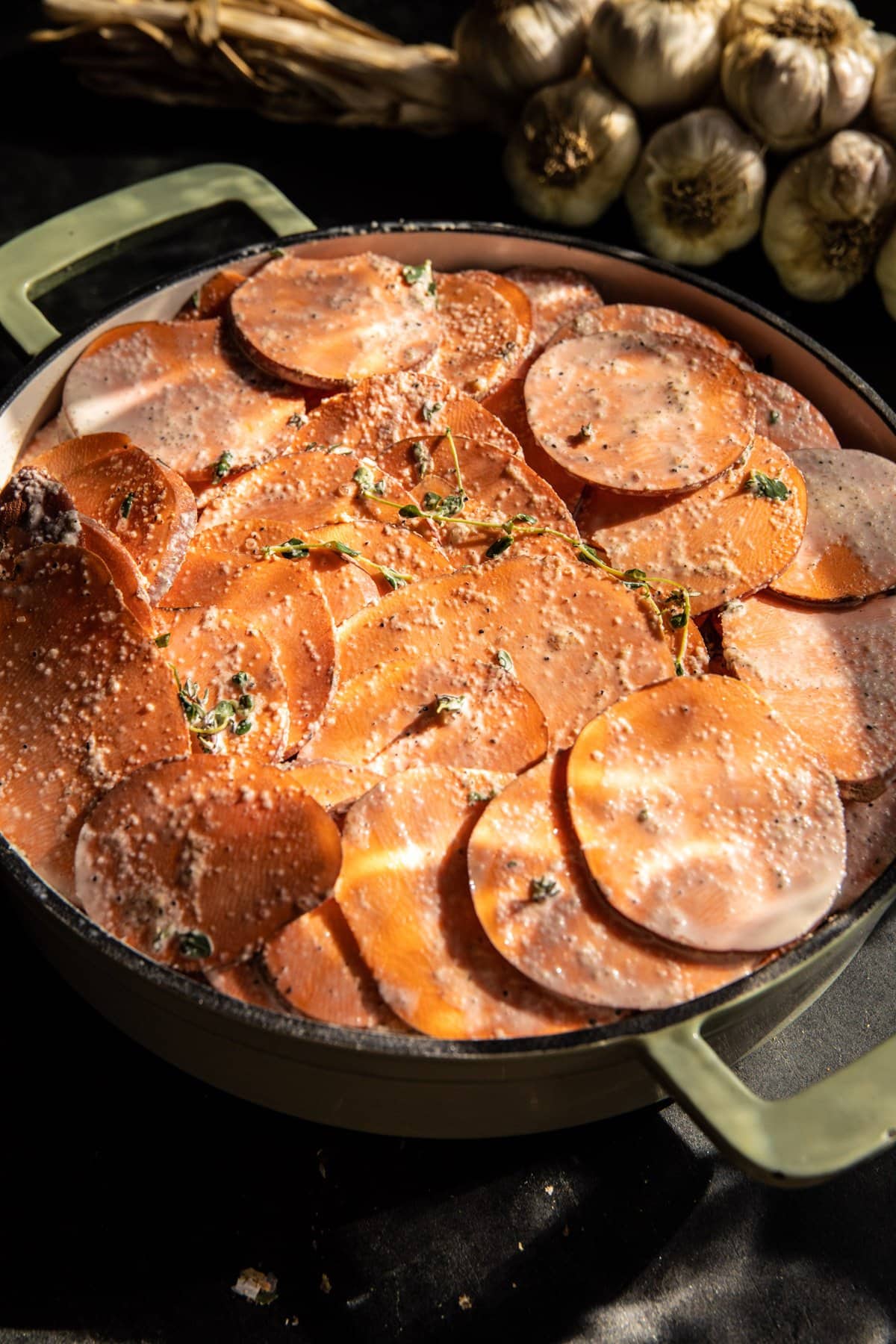 Easy Creamy Scalloped Sweet Potatoes | halfbakedharvest.com