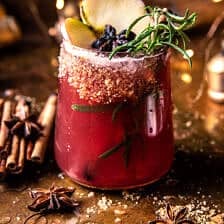 Fireside Cranberry Cider Margarita | halfbakedharvest.com