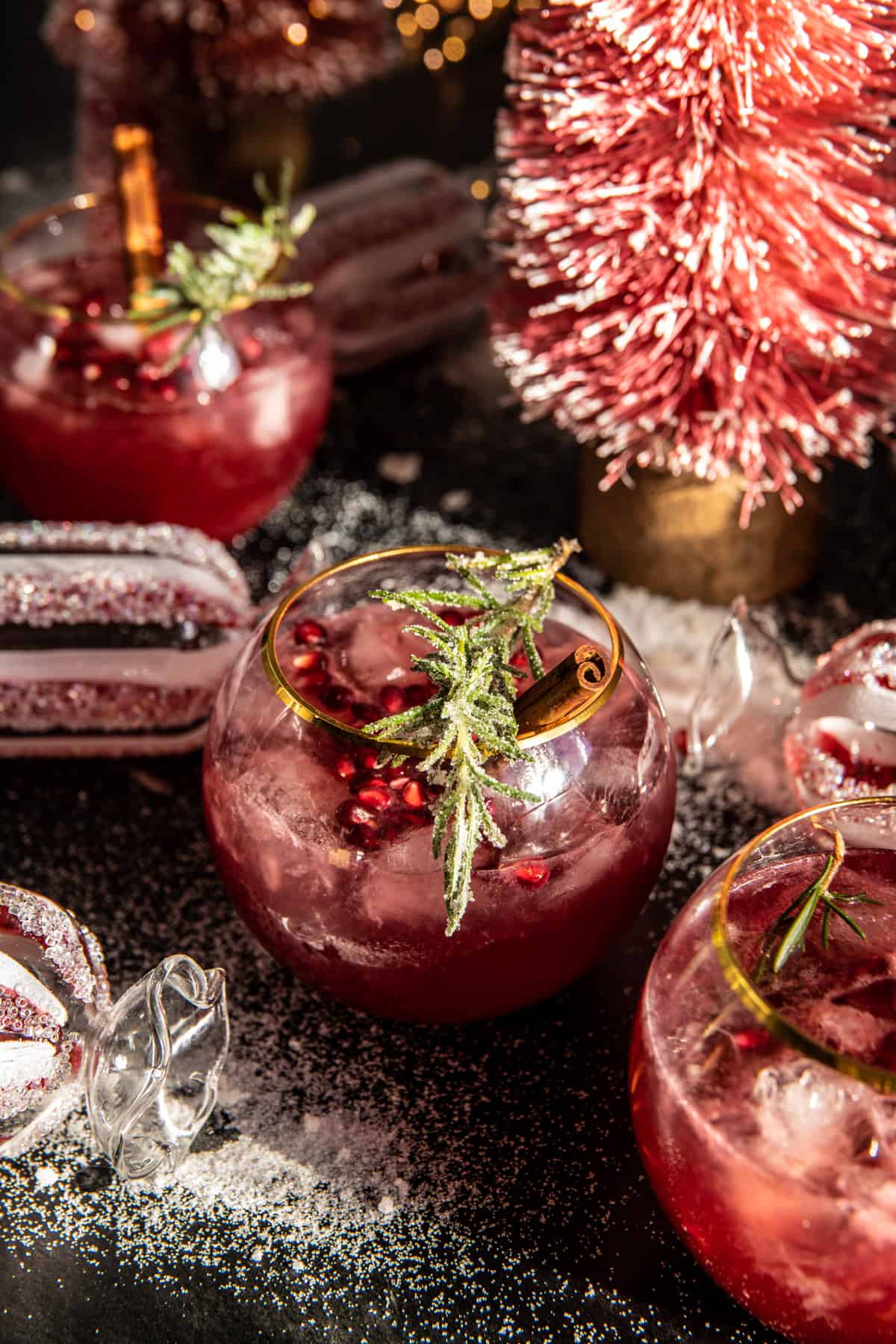 Mistletoe Kiss Cocktail (with mocktail)) halfbakedharvest.com