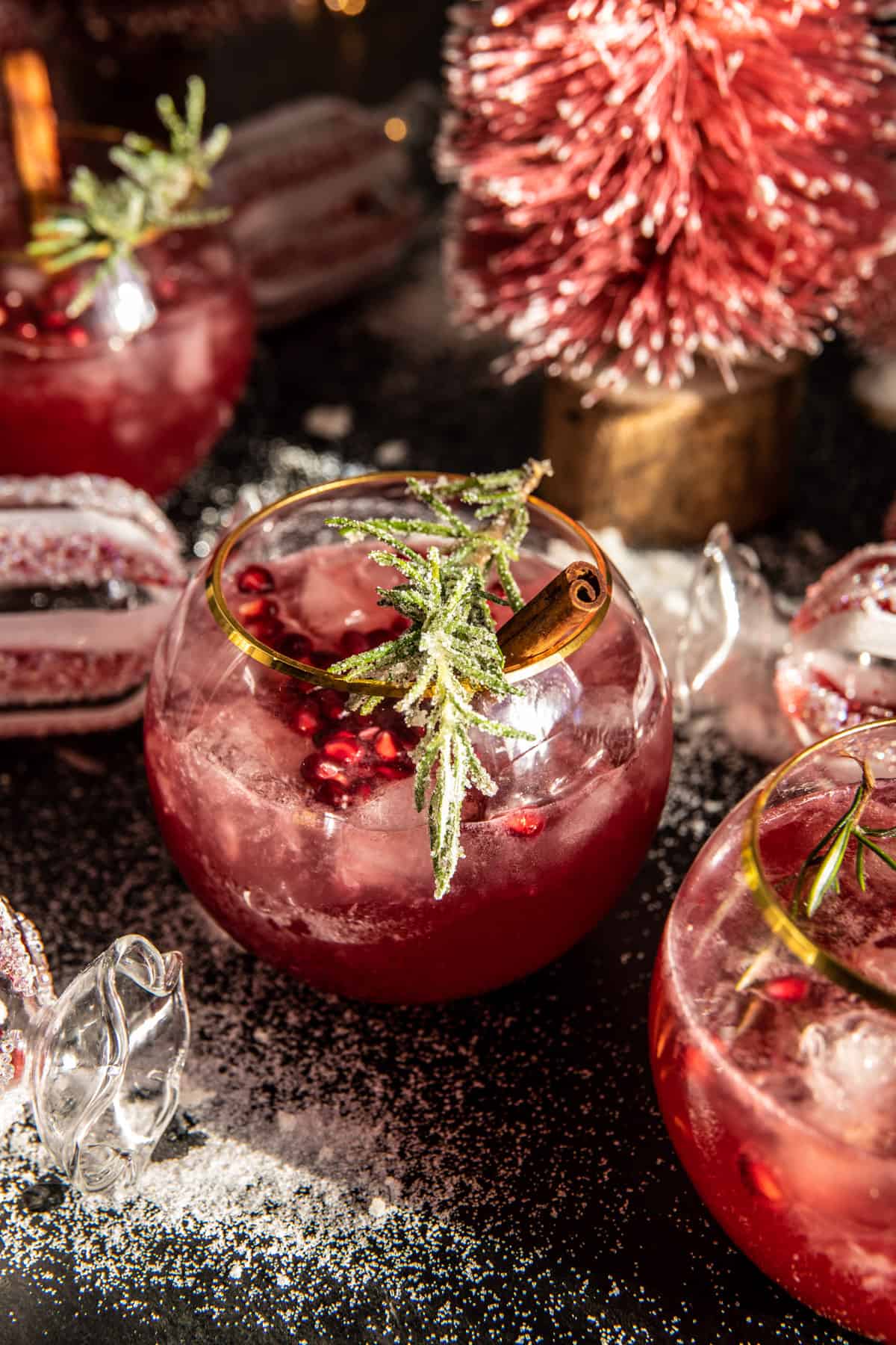 Mistletoe Kiss Cocktail (with mocktail) halfbakedharvest.com