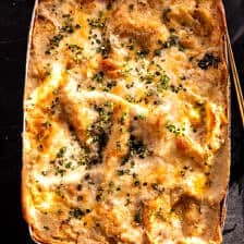 Brown Butter Pesto Spinach Soufflé Lasagna | halfbakedharvest.com