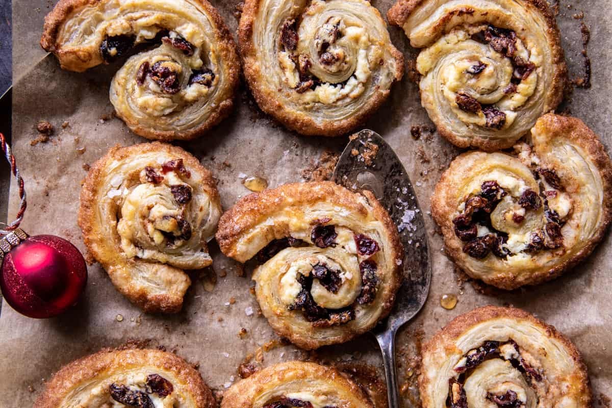 Cranberry Goat Cheese Puff Pastry Swirls | halfbakedharvest.com