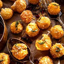 Fried Goat Cheese with Spicy Sage Honey | halfbakedharvest.com