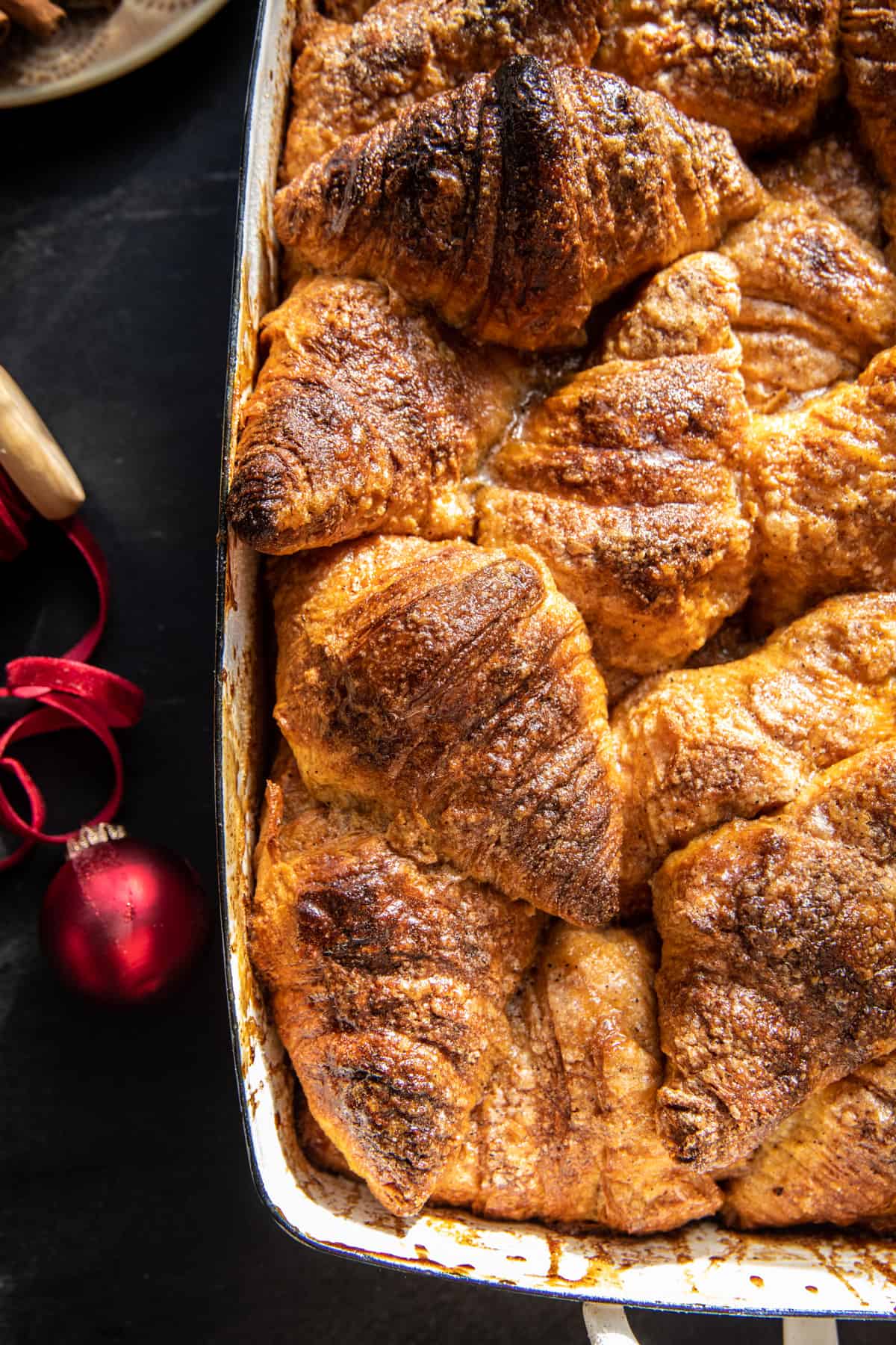Easy Eggnog Croissant French Toast.| halfbakedharvest.com