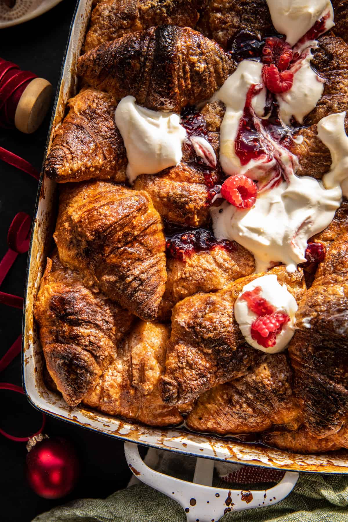 Easy Eggnog Croissant French Toast.| halfbakedharvest.com