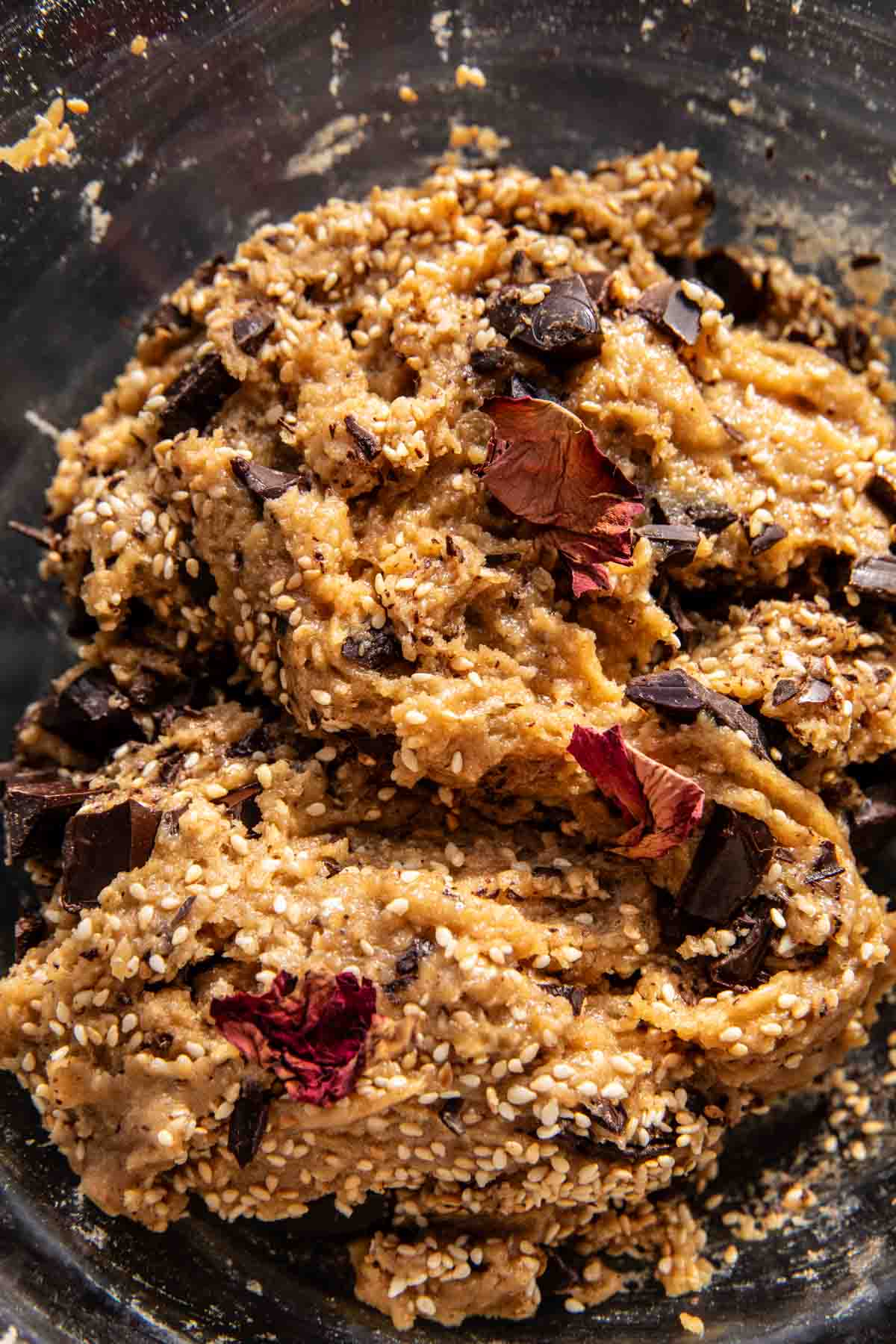 Chewy Chocolate Chunk Honey Sesame Cookies | halfbakedharvest.com