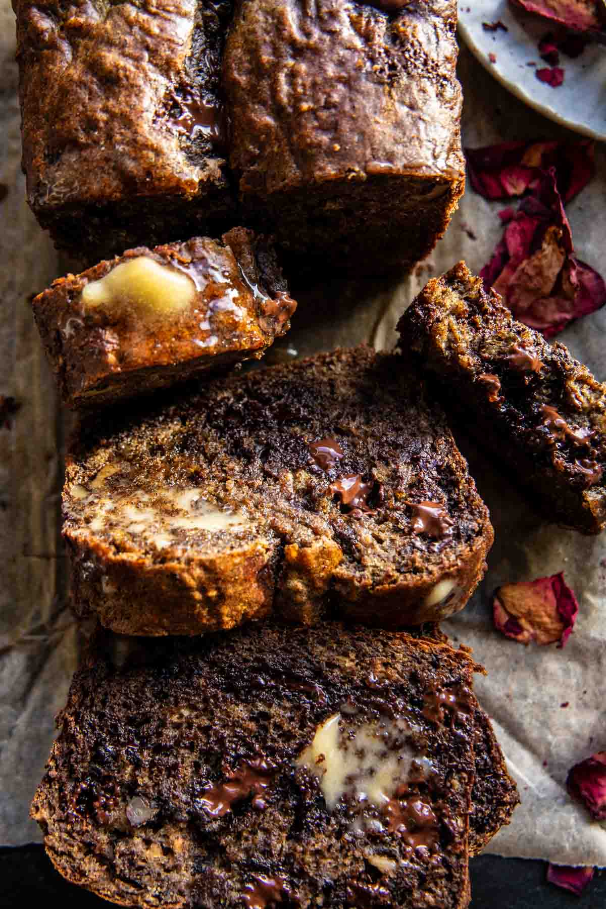 Honey Buckwheat Chocolate Chunk Banana Bread | halfbakedharvest.com