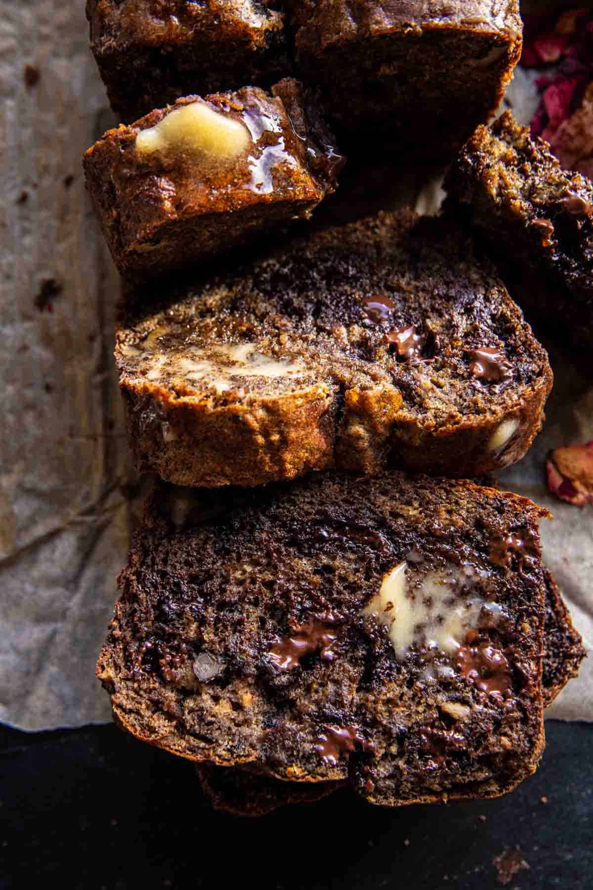 Honey Buckwheat Chocolate Chunk Banana Bread | halfbakedharvest.com