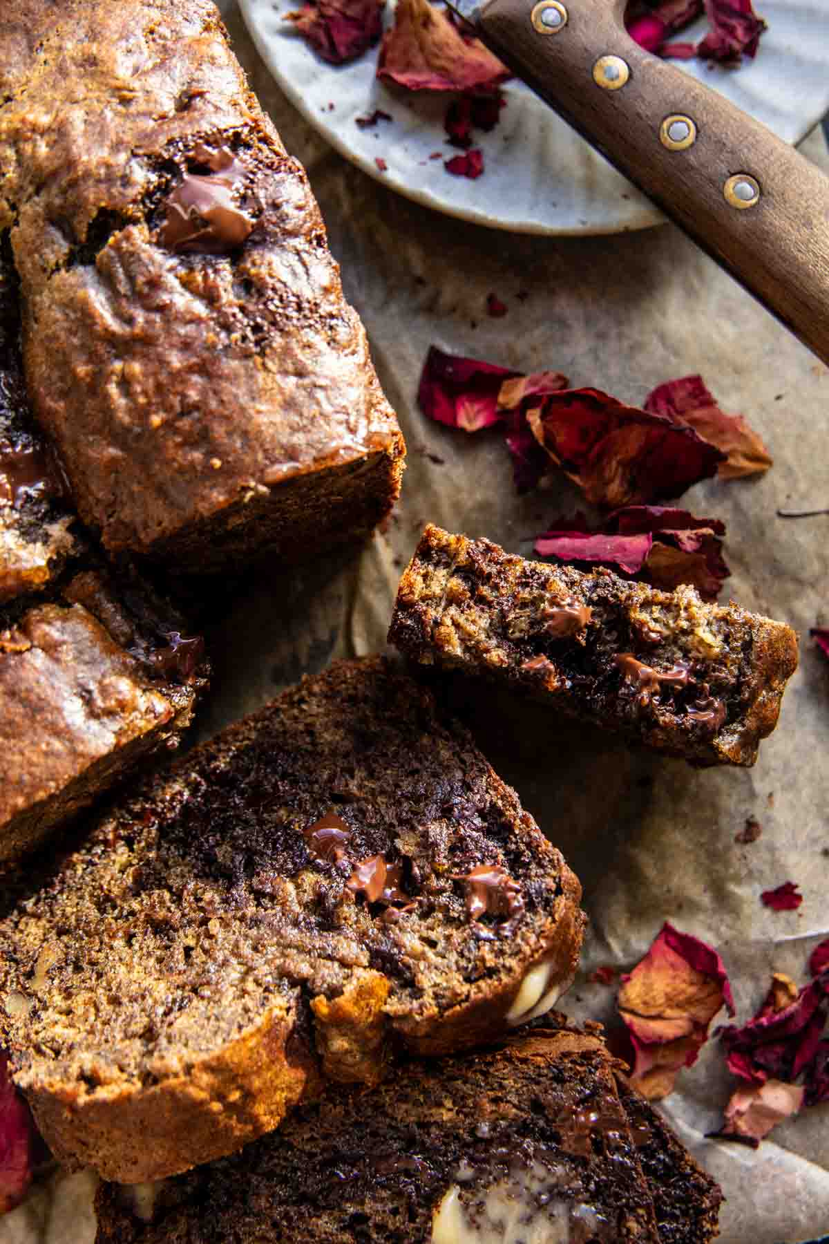Honey Buckwheat Chocolate Chunk Banana Bread | halfbakedharvest.com