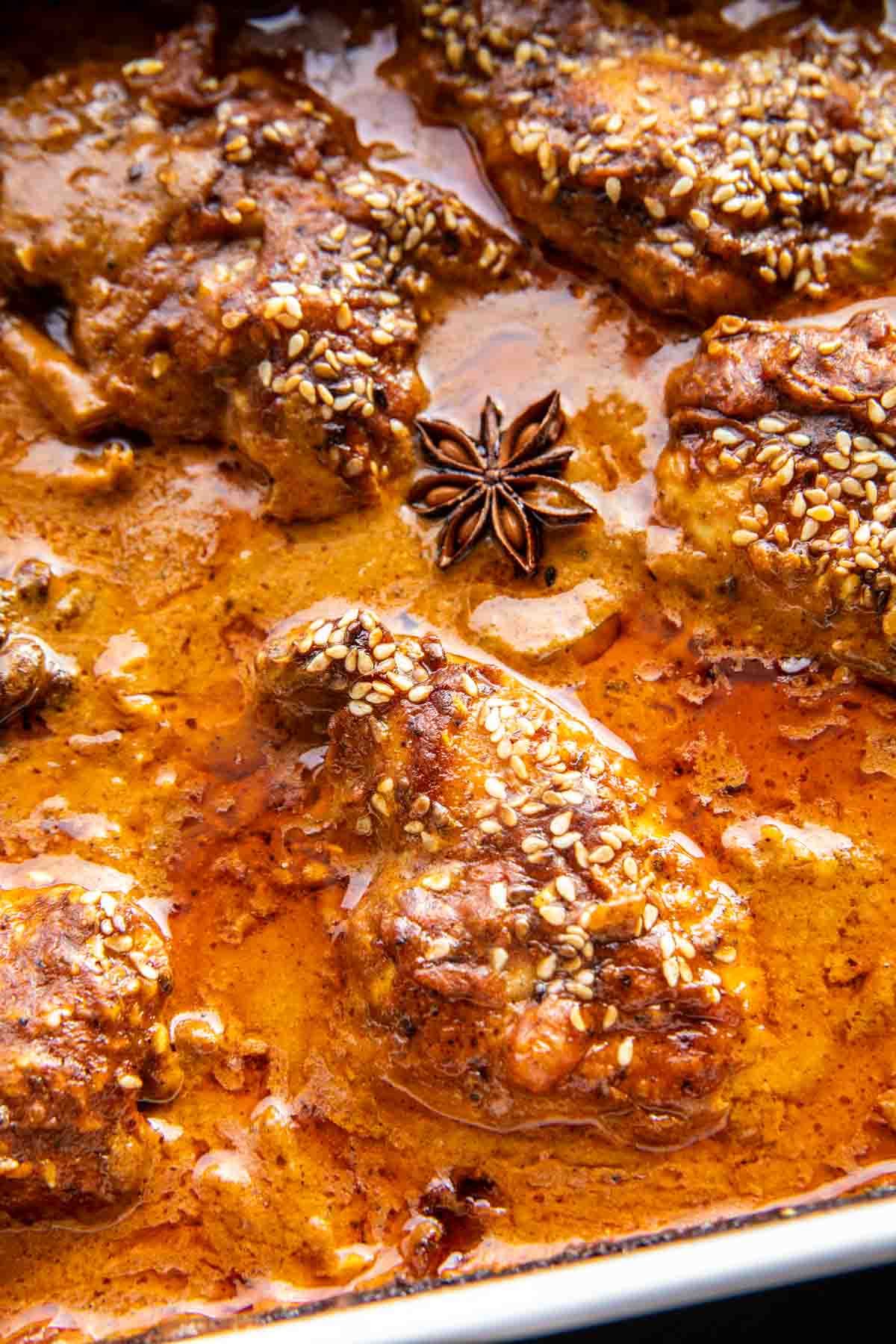 One Pan Spicy Sesame Butter Chicken | halfbakedharvest.com