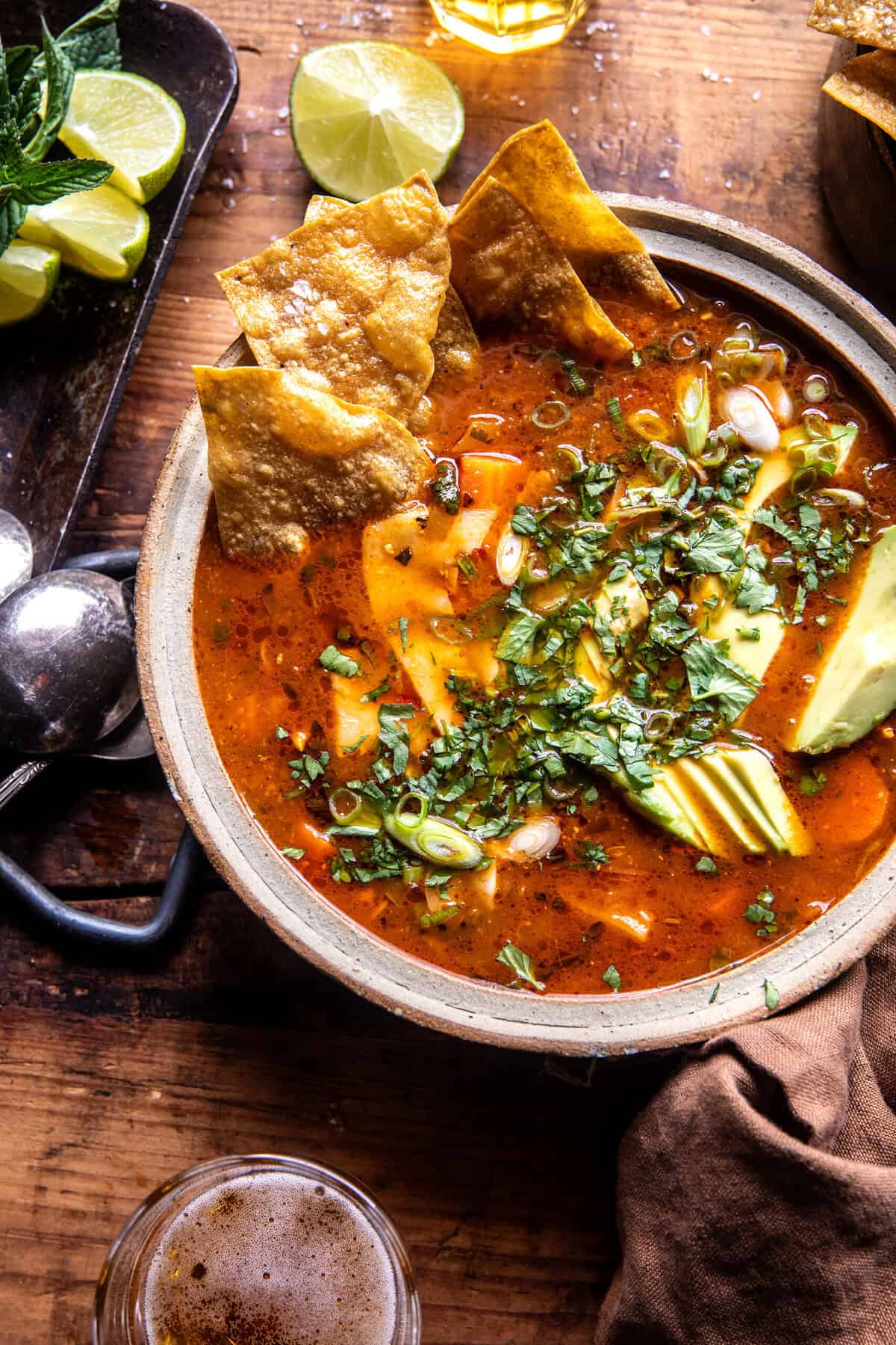 Salsa Verde Tortilla Soup- | halfbakedharvest.com