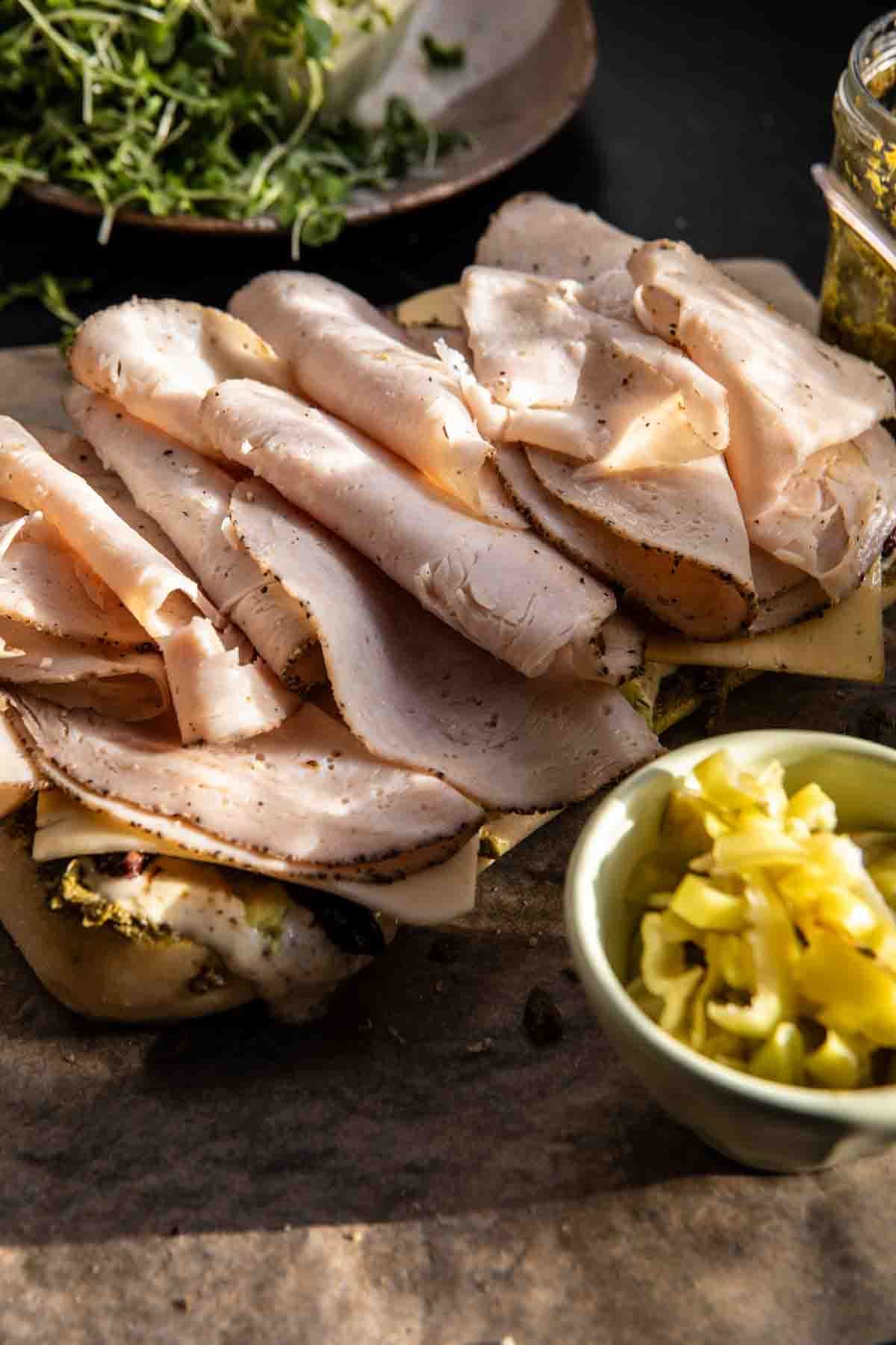 Sun-dried Tomato Pesto Turkey Sandwich | halfbakedharvest.com