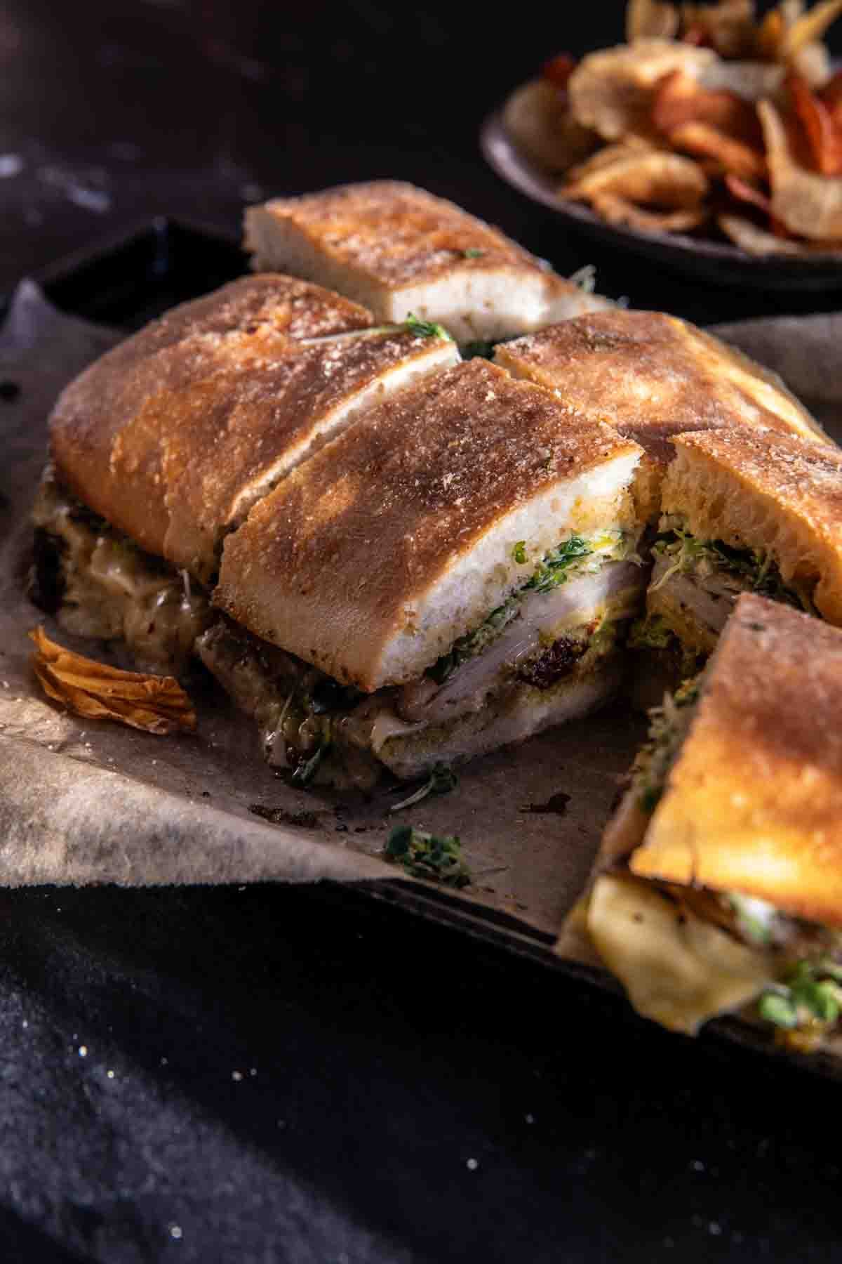Sun-dried Tomato Pesto Turkey Sandwich | halfbakedharvest.com