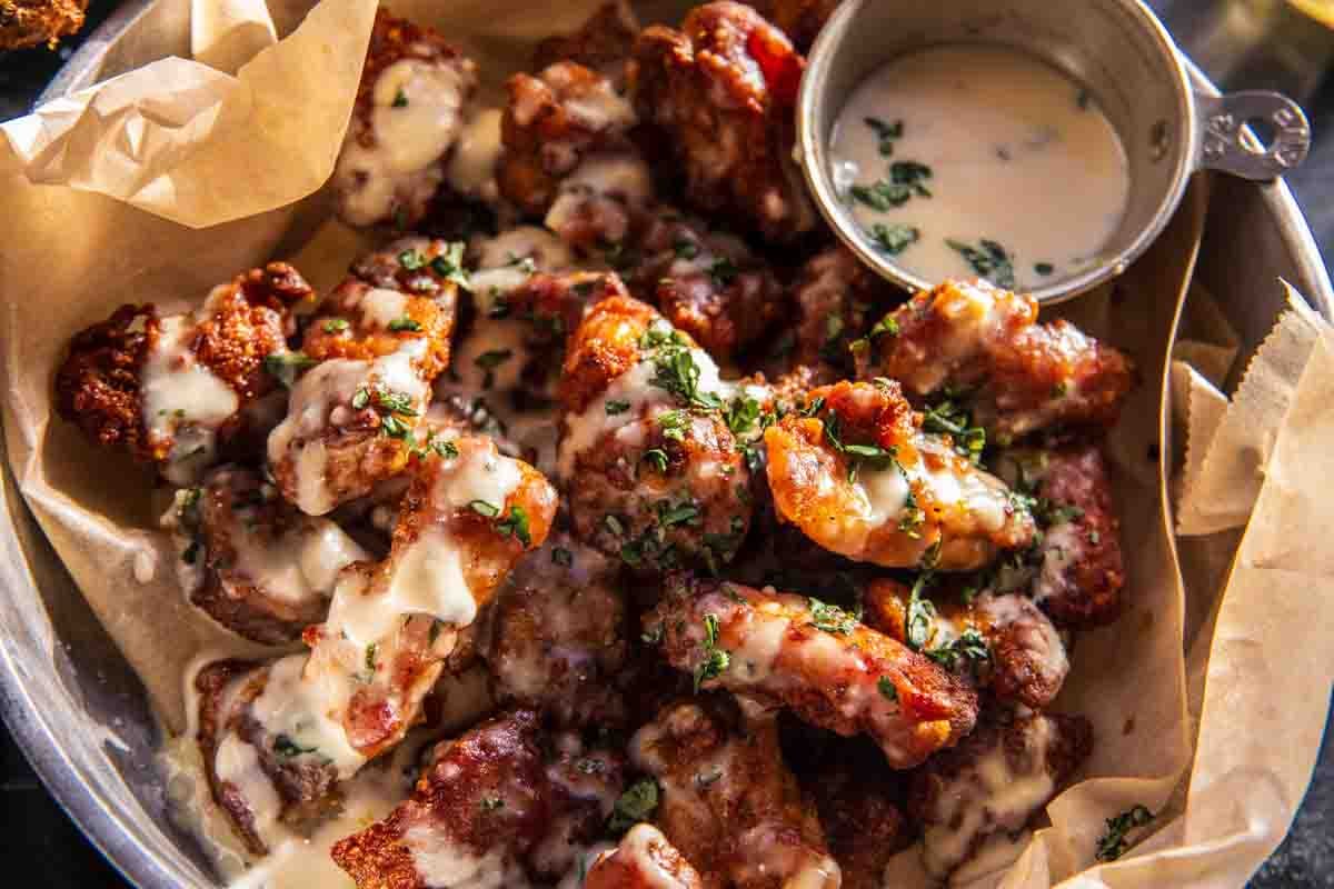 Baked Garlic Parmesan Boneless Wings | halfbakedharvest.com