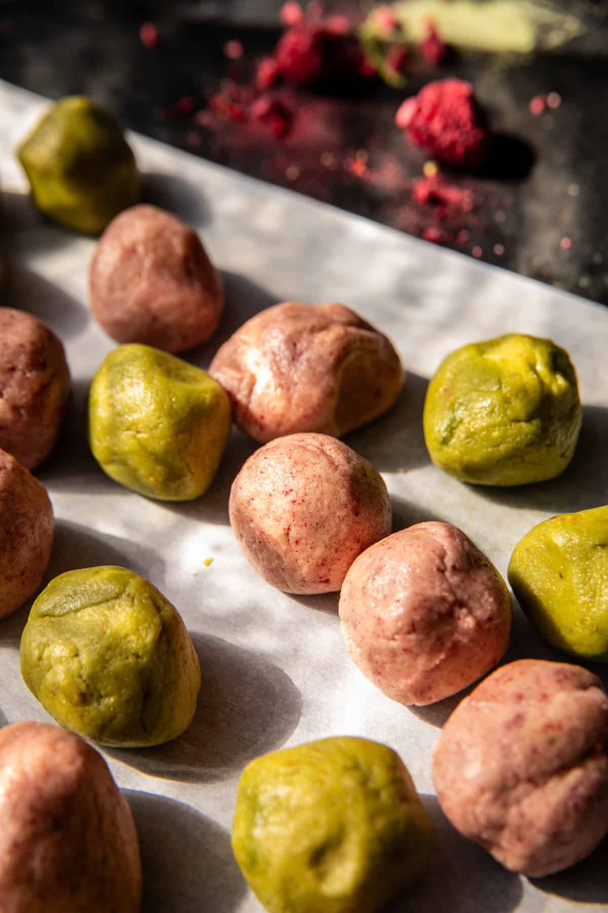 White Chocolate Raspberry Swirled Pistachio Cookies | halfbakedharvest.com