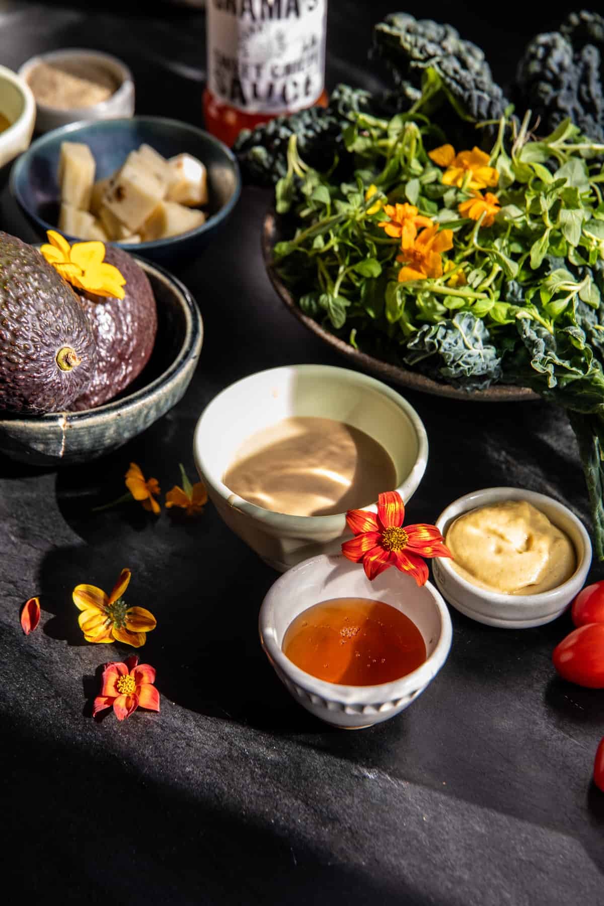 Avocado Bacon Chicken Salad with Jalapeño Honey Mustard | halfbakedharvest.com