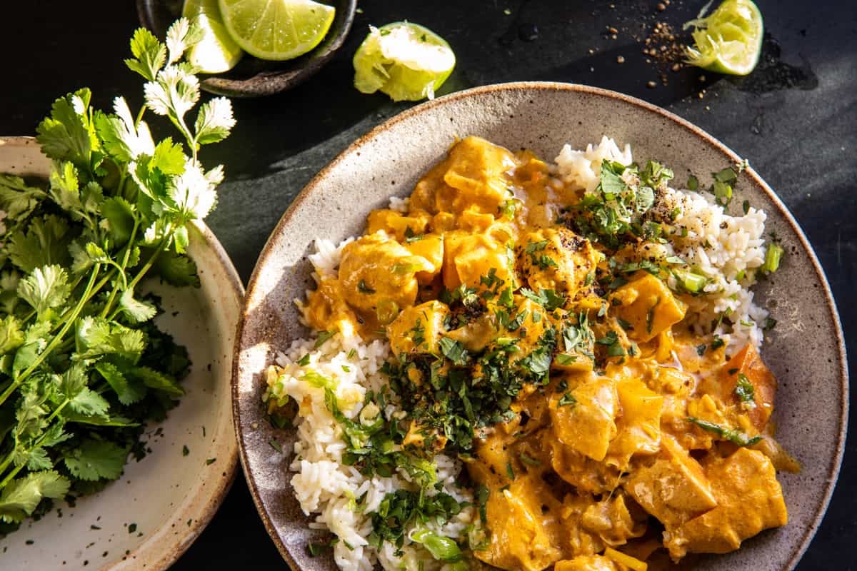 Crockpot Thai Yellow Curry Chicken | halfbakedharvest.com