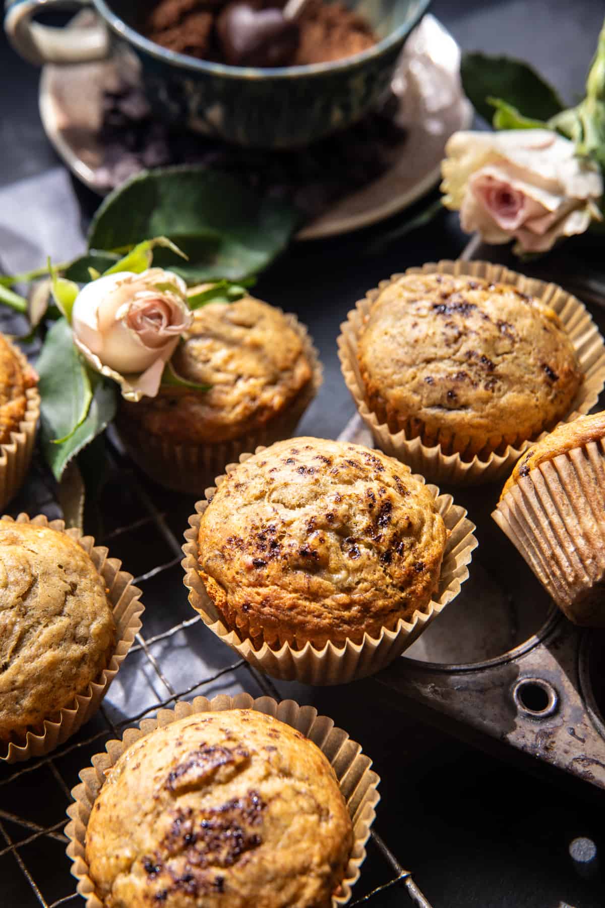 Easy Banana Cupcakes with Espresso Chocolate Frosting | halfbakedharvest.com