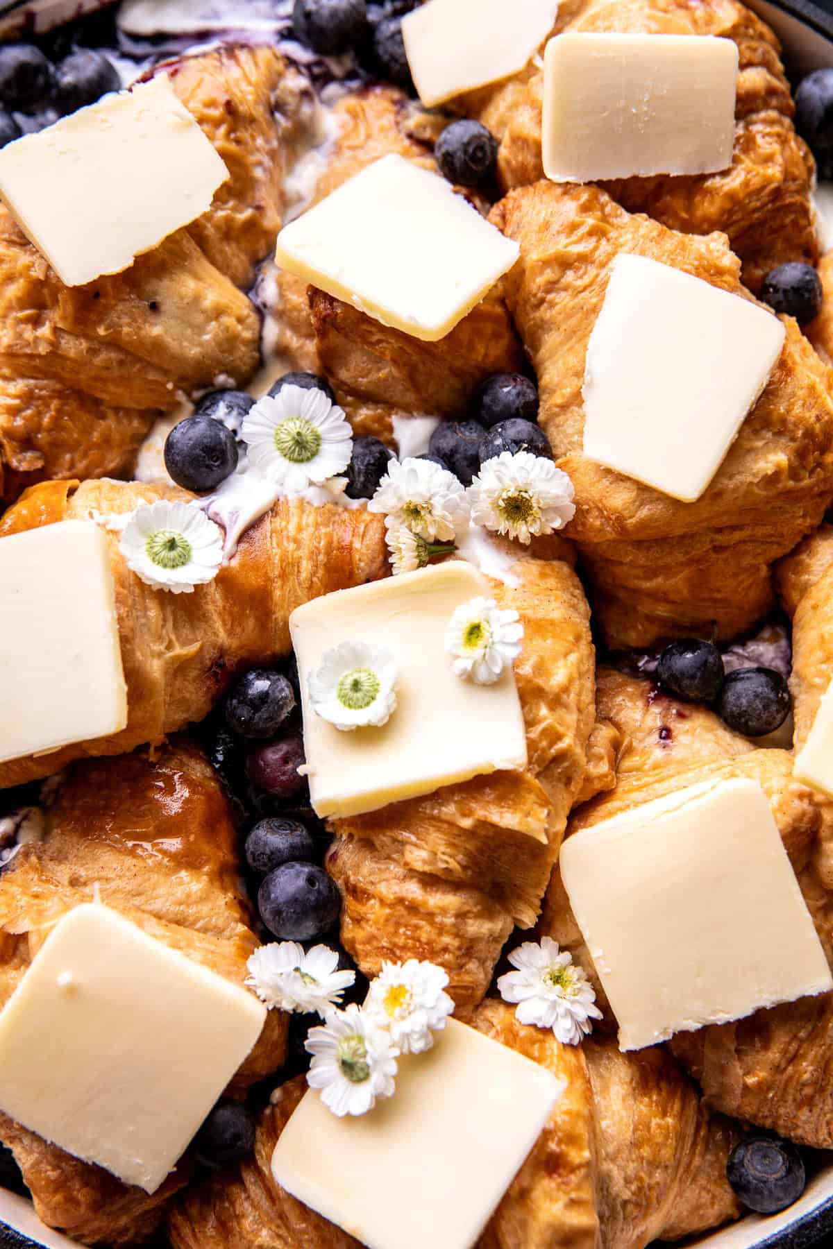 Blueberry Croissant French Toast Bake | halfbakedharvest.com