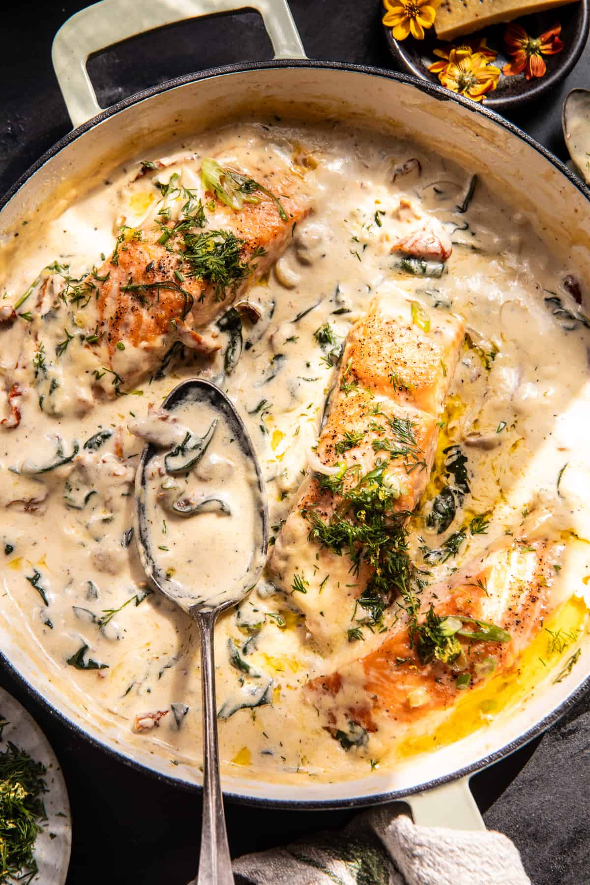Creamy Garlic Butter Baked Salmon | halfbakedharvest.com