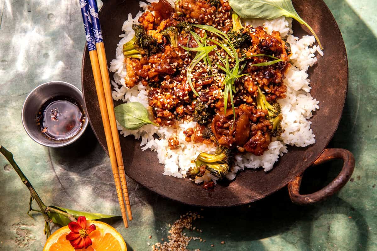 20 Minute Crispy Orange Garlic Chicken | halfbakedharvest.com