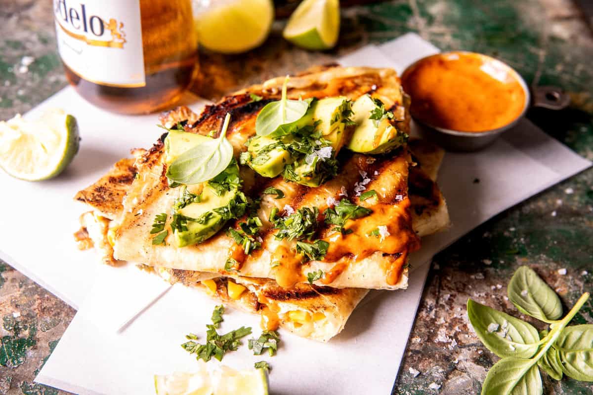 Chipotle Chile Lime Chicken Quesadillas | halfbakedharvest.com
