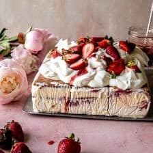 Easy Strawberry Ice Cream Cake | halfbakedharvest.com