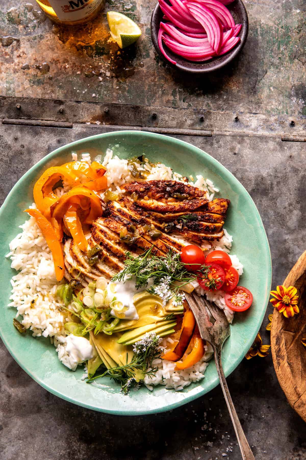 Honey Lime Chili Chicken Bowls | halfbakedharvest.com